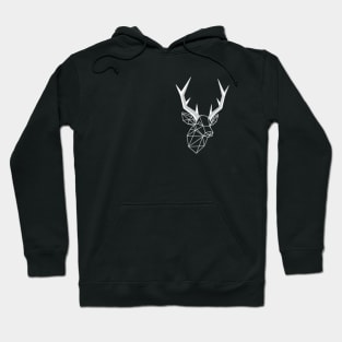 Geometric Light Line Stag Head Hoodie